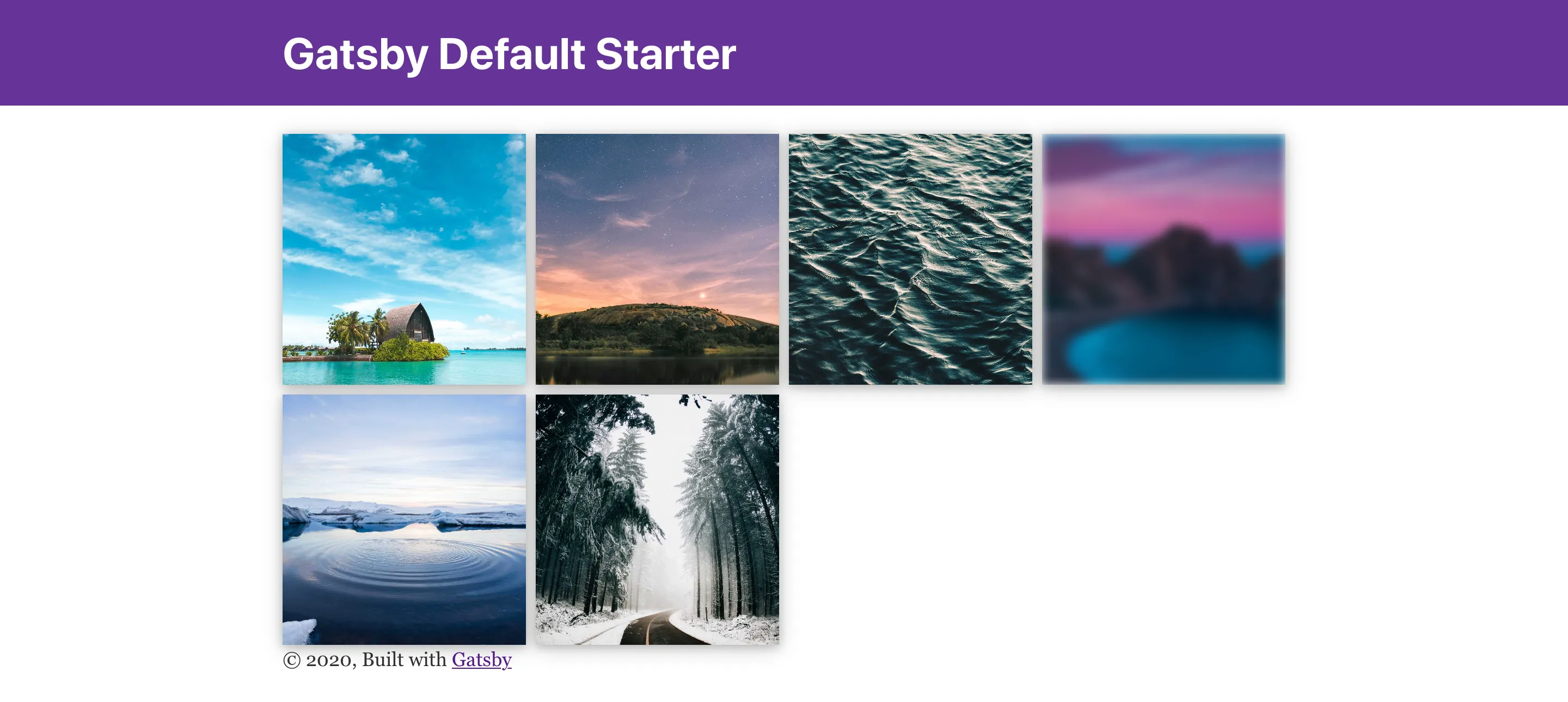 Pictures in a grid