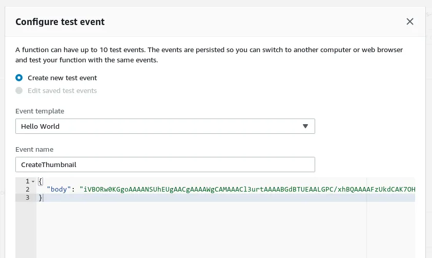Function test event