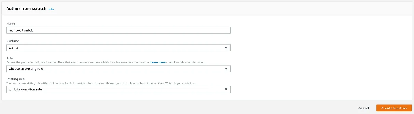 Lambda Function creation